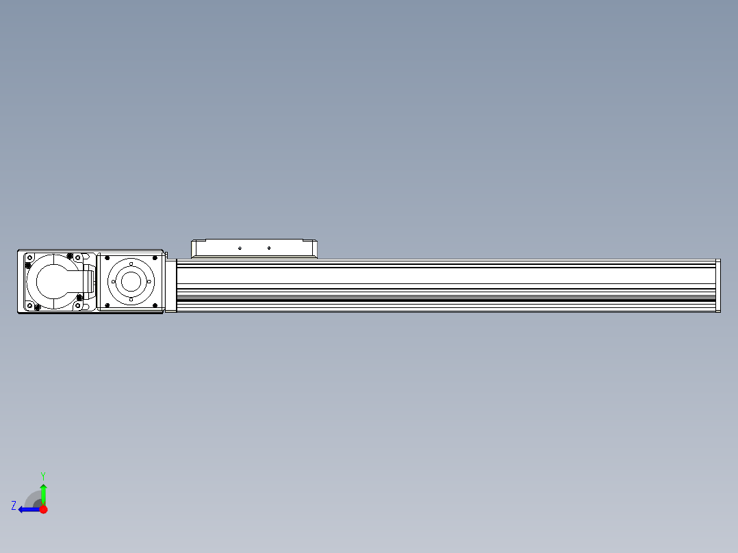 同步带全封闭直线模组TPA-HCB-105D-90-L350-ML-C-P20-N3右视图