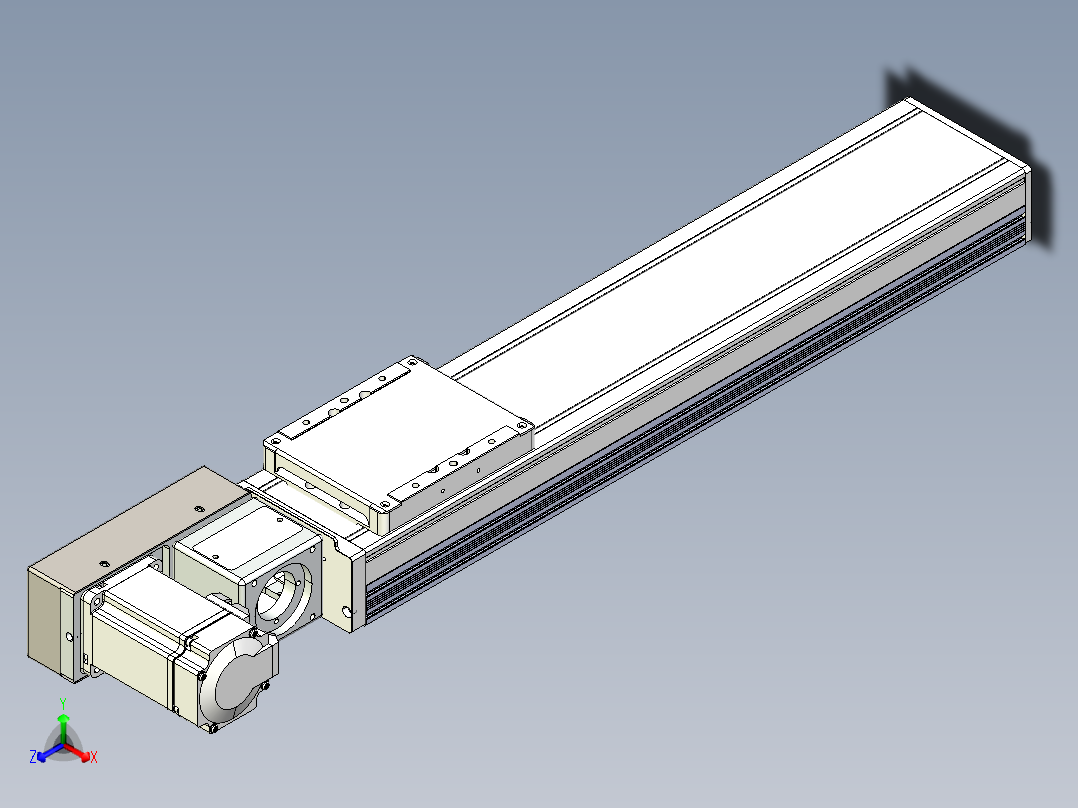 同步带全封闭直线模组TPA-HCB-105D-90-L350-ML-C-P20-N3正等轴测图
