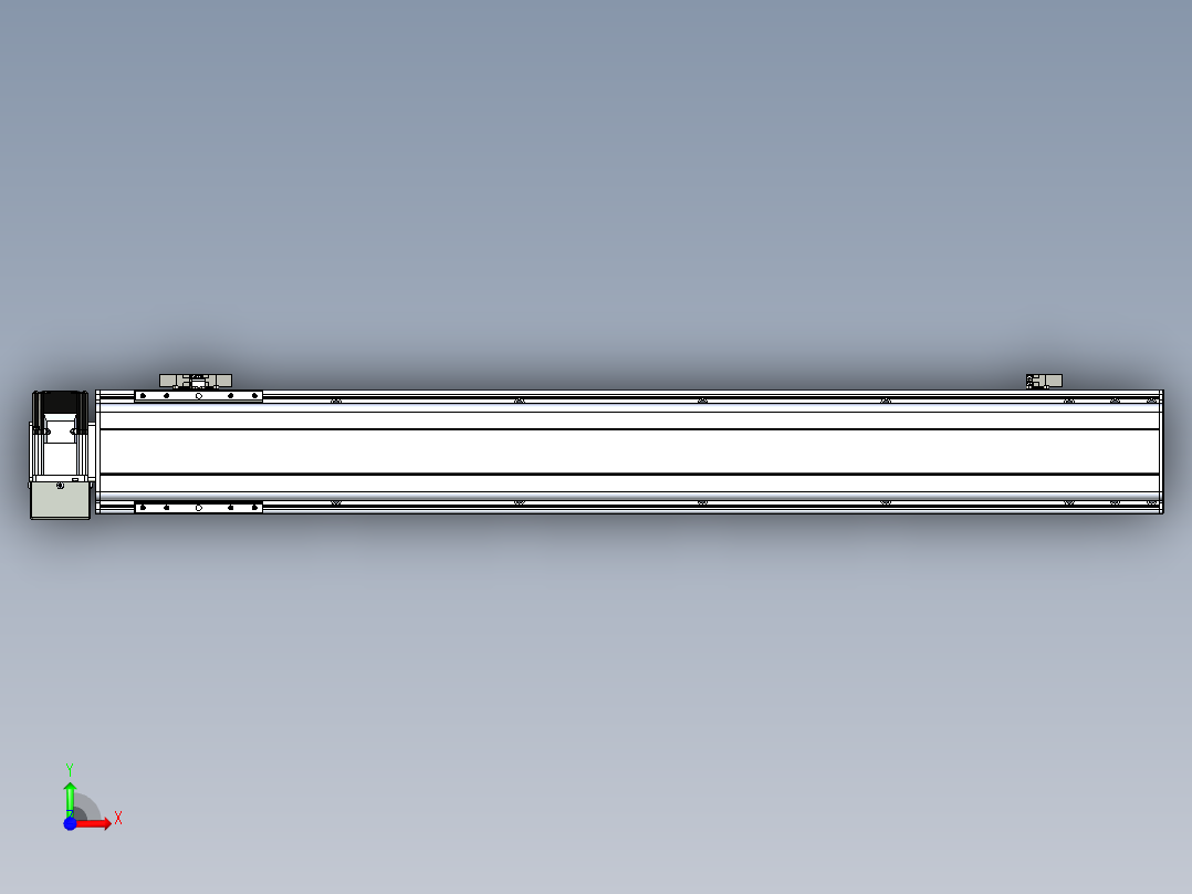 同步带滑台-半封闭B13H-L45-S900-LU-P40-D3前视图
