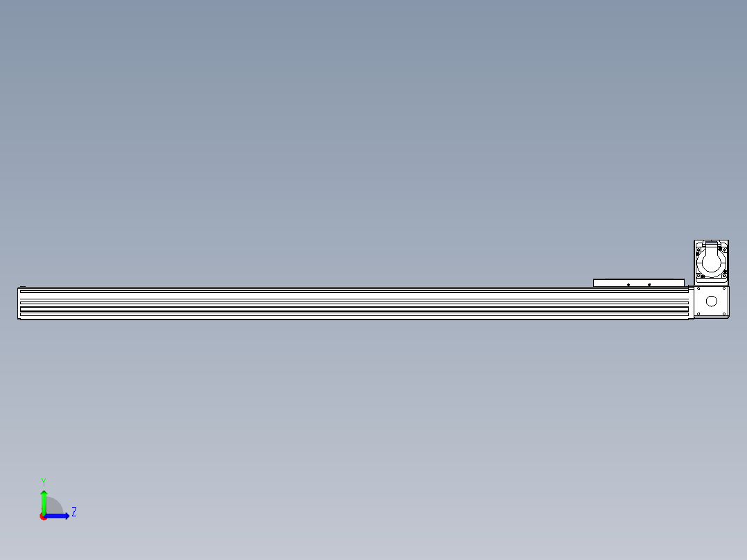 同步带全封闭直线模组TPA-HCB-120D-90-L1050-RU-C-P40-N3左视图
