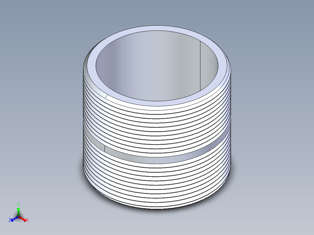 聚氯乙烯配件33-Sch80_Nipple_MPTxMPT_861-340_3in x 3in正等轴测图