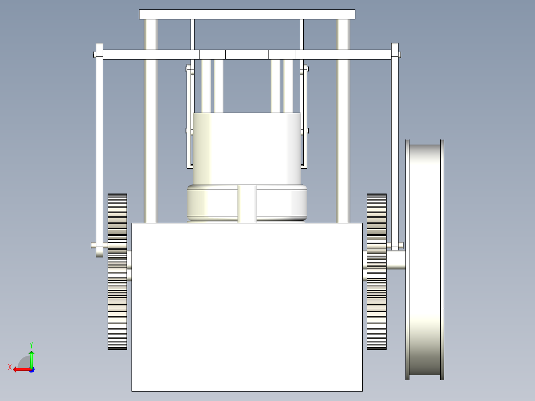 小型蜂窝煤制作机后视图