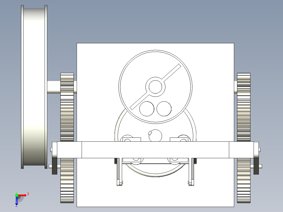 小型蜂窝煤制作机俯视图