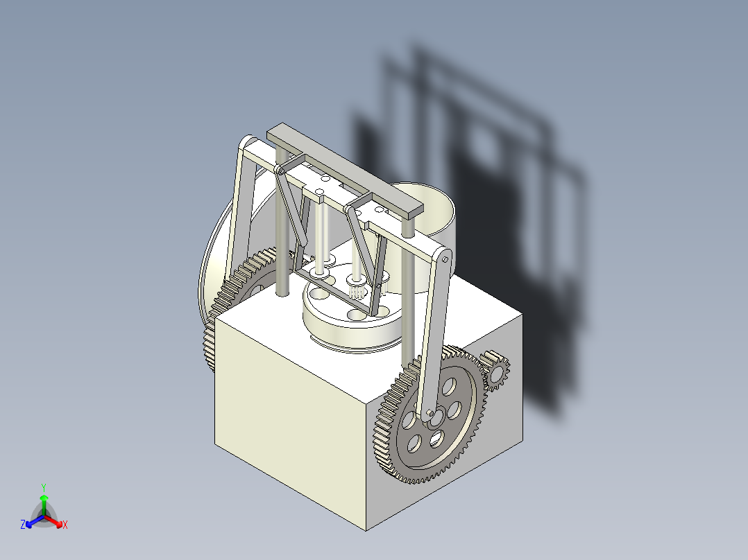 小型蜂窝煤制作机正等轴测图