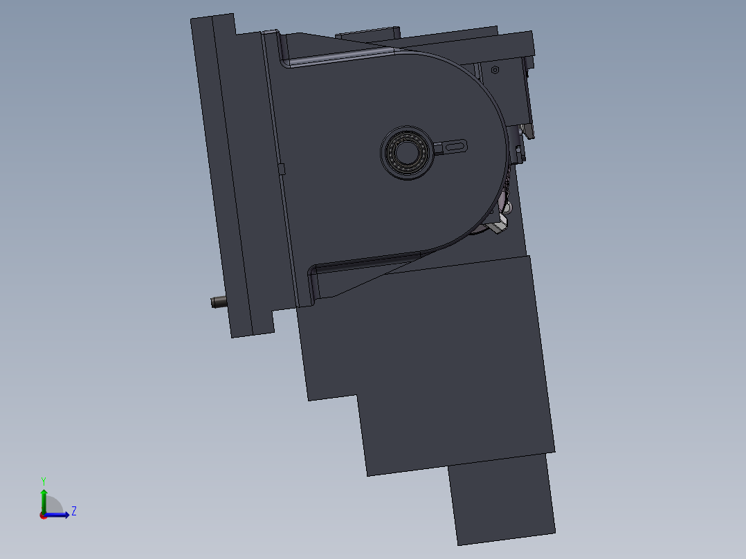 发动机排气歧管精密液压工装夹具左视图