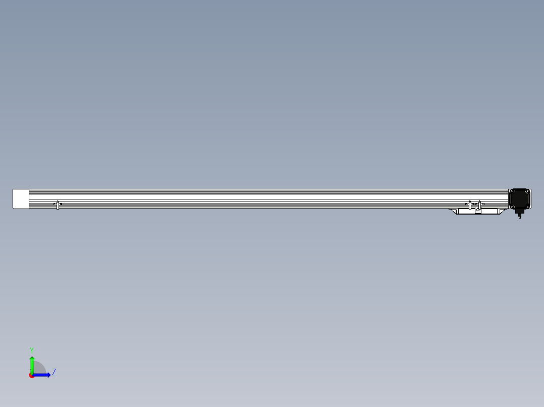 Toyo东佑达直线模组-M65M-X78-1300-L-M40-C4左视图