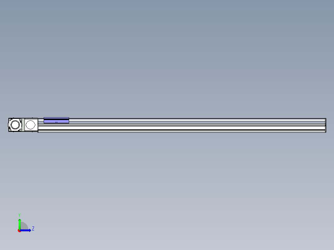 同步带滑台-半封闭B17H-L50-S1550-R-P75-D3左视图