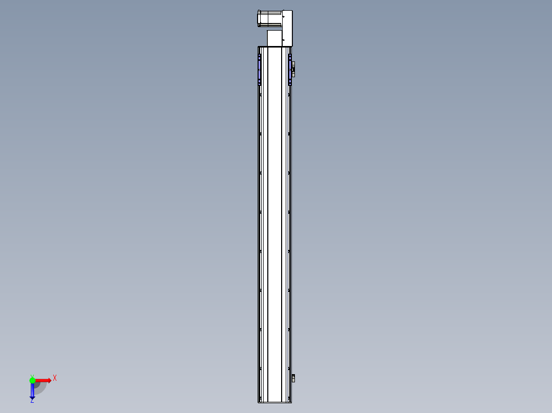 同步带滑台-半封闭B17H-L50-S1550-R-P75-D3俯视图