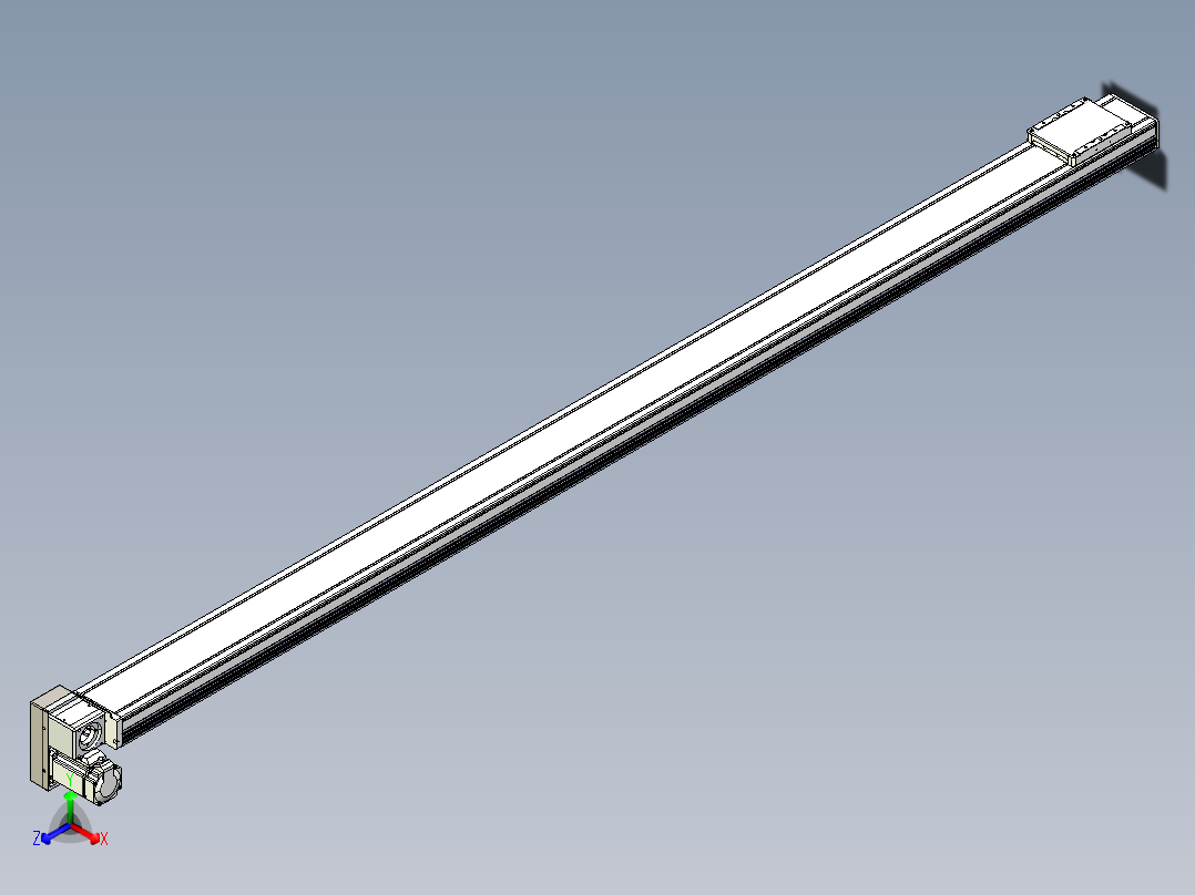 同步带全封闭直线模组TPA-HCB-105D-90-L2050-LP-Y-P20-N3主视图
