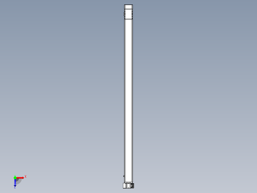同步带全封闭直线模组TPA-HCB-105D-90-L2050-LP-Y-P20-N3俯视图