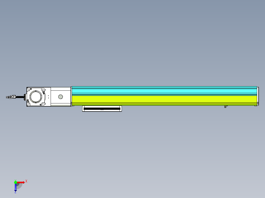 威洛博VBC同步带传动一无尘环境VBC17-L45-S550-BL-ZP75-C3俯视图