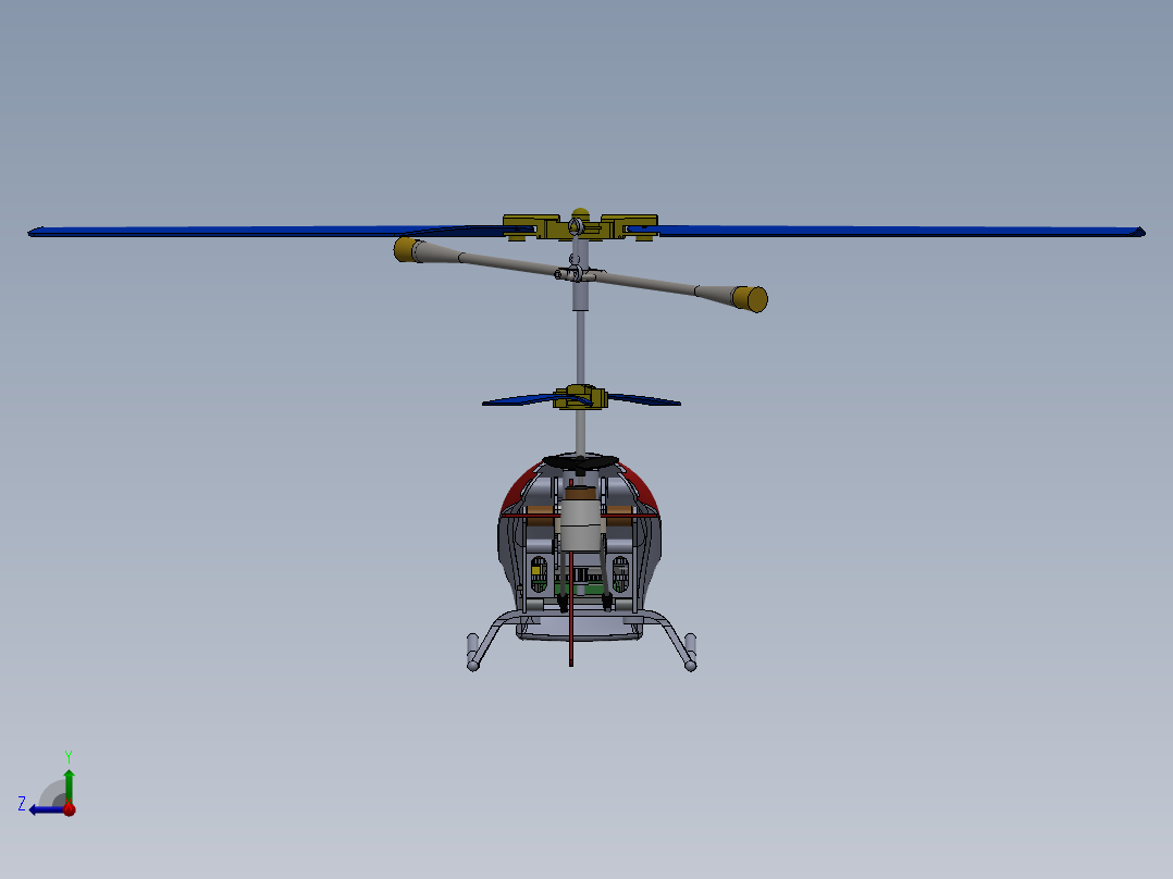 RC Helicopter遥控航模直升机右视图