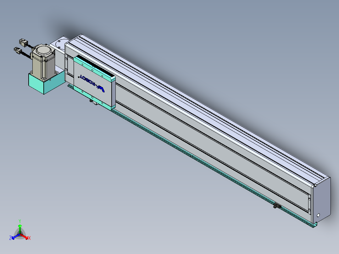 威洛博VBC同步带传动一无尘环境VBC14-L45-S750-BLU-ZP40-C3主视图