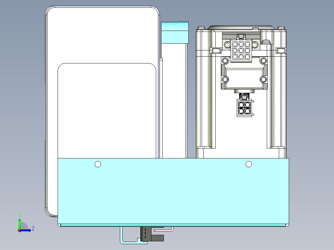 威洛博VBC同步带传动一无尘环境VBC14-L45-S750-BLU-ZP40-C3左视图