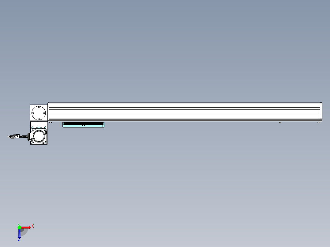 威洛博VBC同步带传动一无尘环境VBC14-L45-S750-BLU-ZP40-C3俯视图