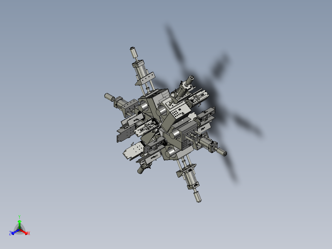 磁力引力机正等轴测图