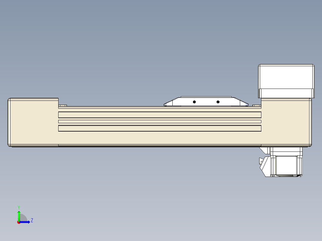 同步带全封闭直线模组TPA-HCB-65S-90-L100-MR-C-P10-N3左视图