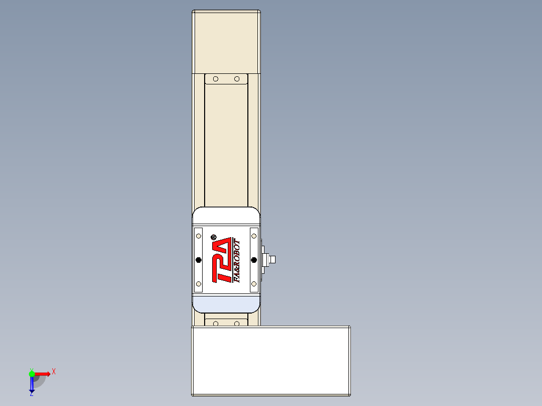 同步带全封闭直线模组TPA-HCB-65S-90-L100-MR-C-P10-N3俯视图