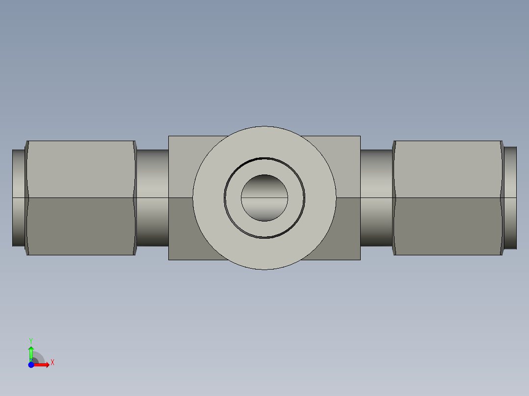 卡套式工业通用硬管接头6_obu-s前视图