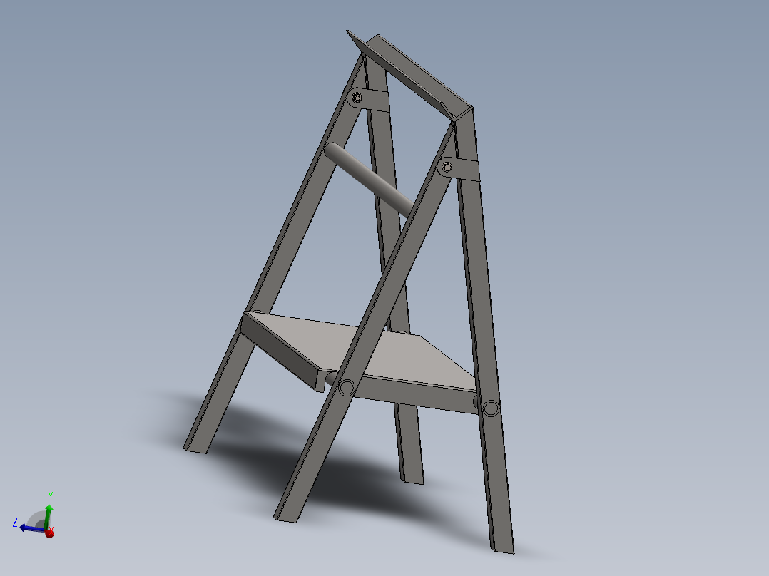 折叠式工作台主视图