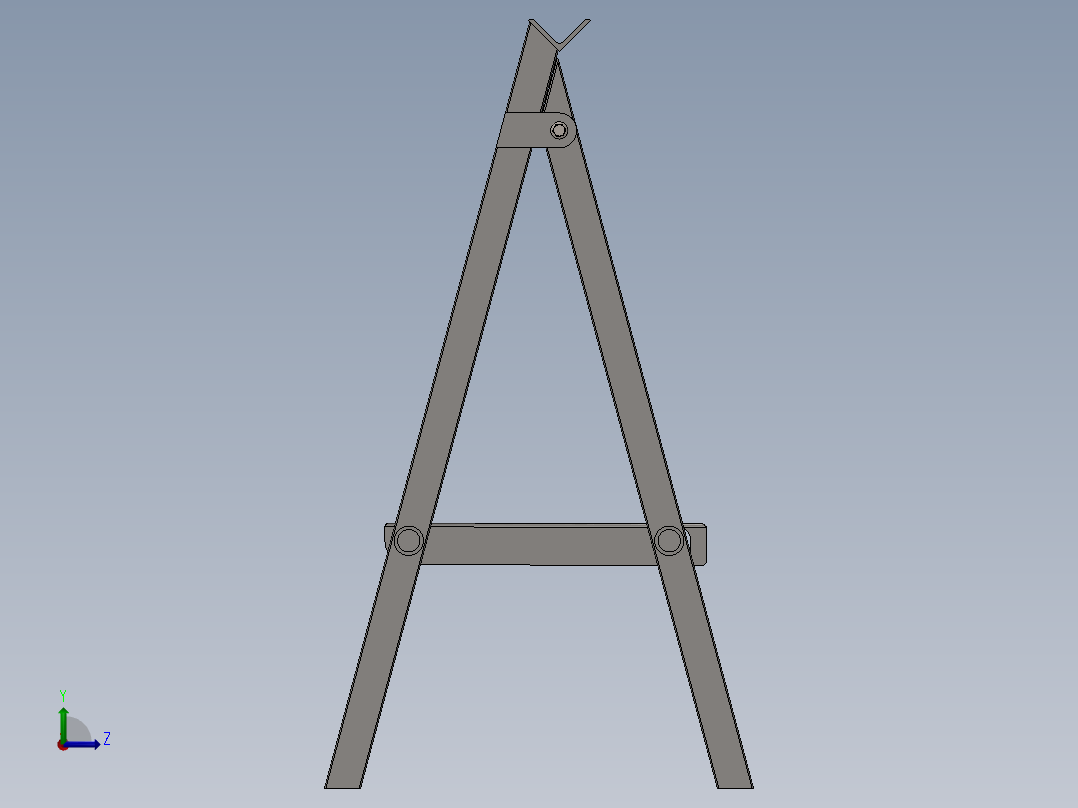 折叠式工作台左视图