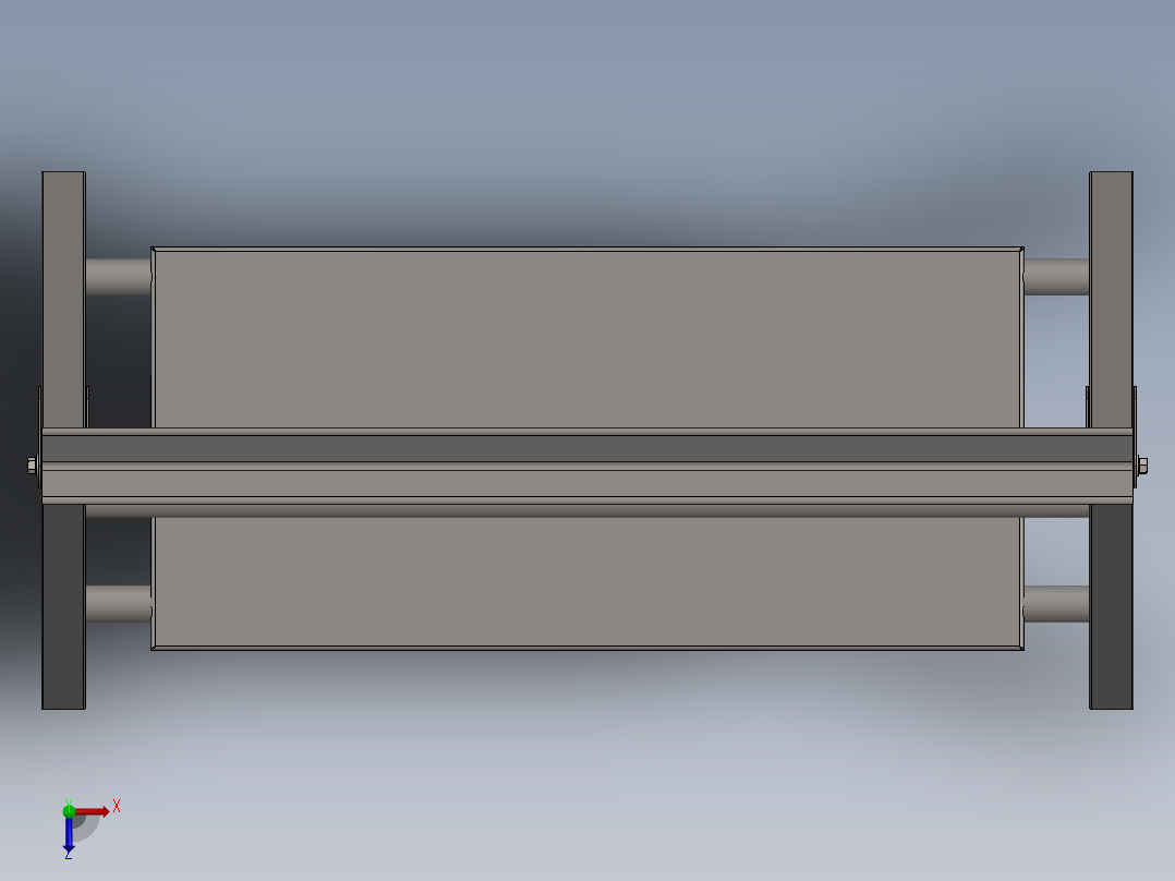 折叠式工作台俯视图