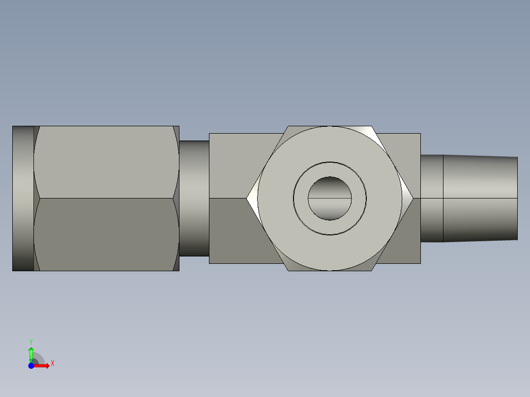 卡套式工业通用硬管接头5_rbu-s前视图