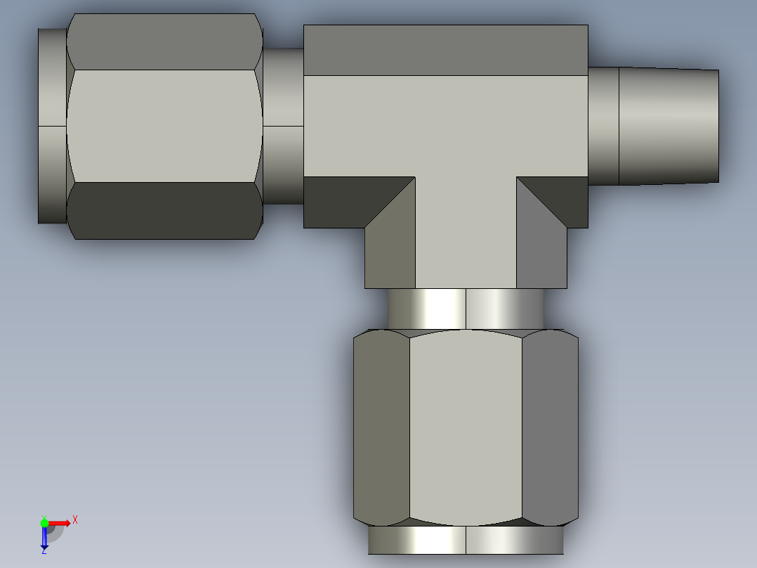 卡套式工业通用硬管接头5_rbu-s俯视图