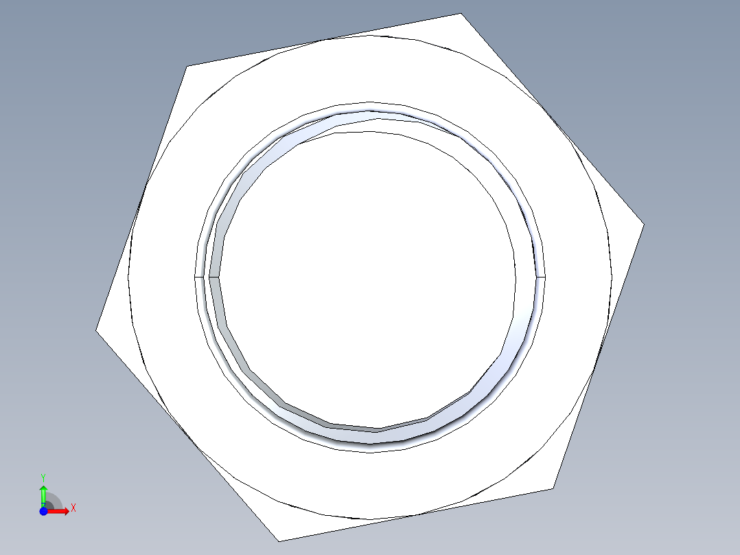 M22六角头螺栓DIN933前视图