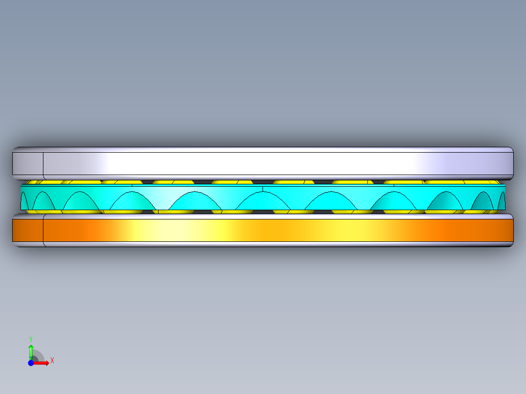 平面推力球轴承51113前视图