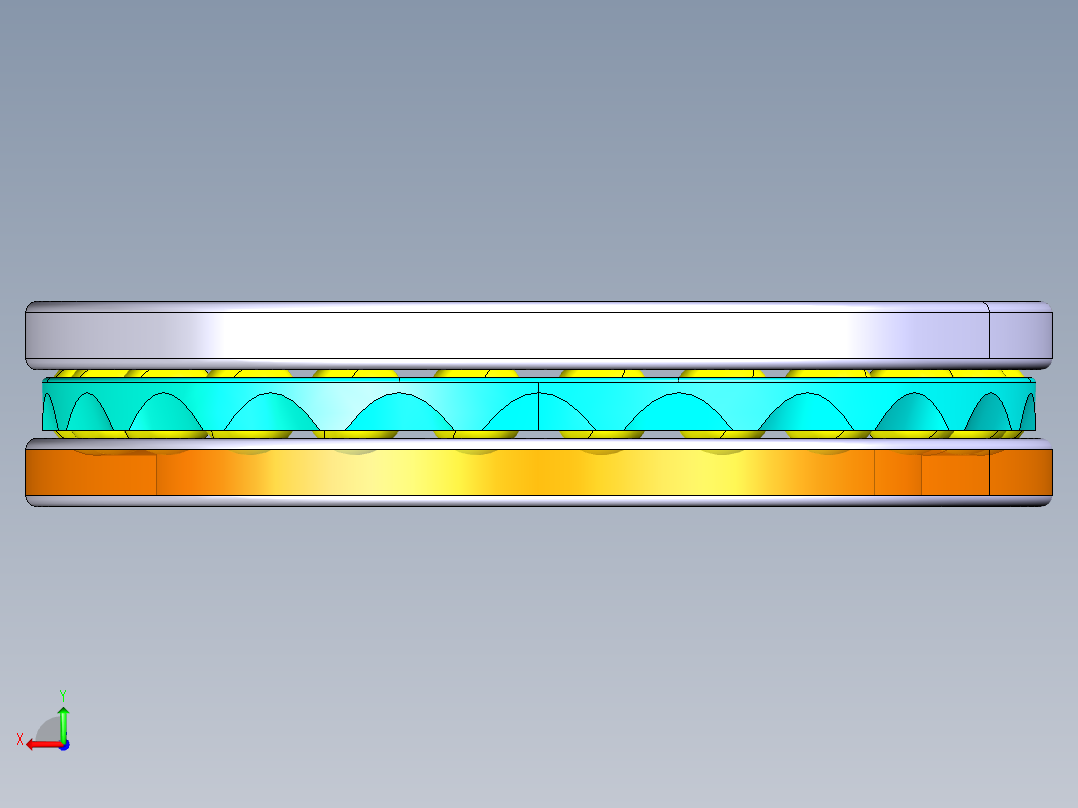 平面推力球轴承51113后视图