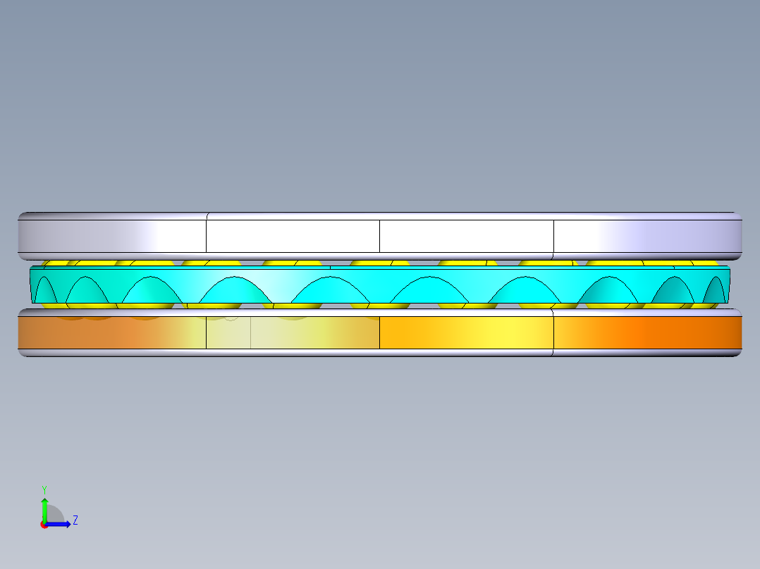 平面推力球轴承51113左视图