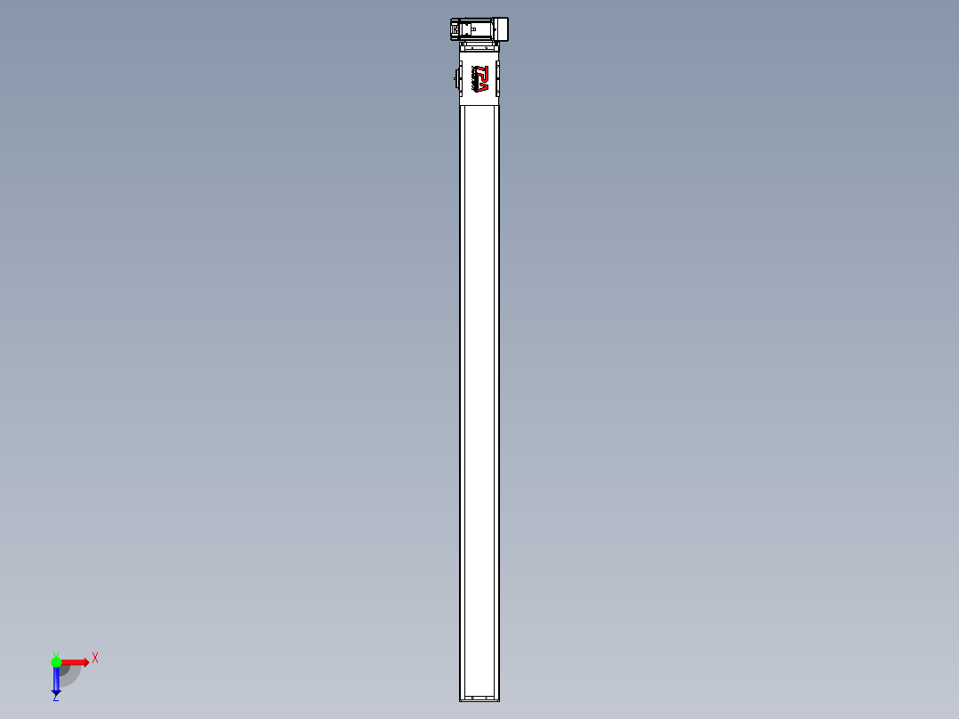 同步带全封闭直线模组TPA-HCB-110D-90-L1600-LU-Y-P40-N3俯视图