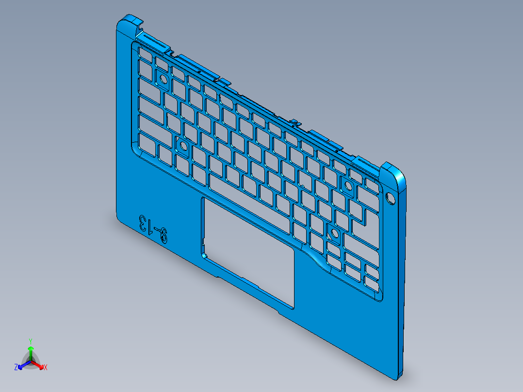 全铣件铣外围高光UG编程程序模型主视图