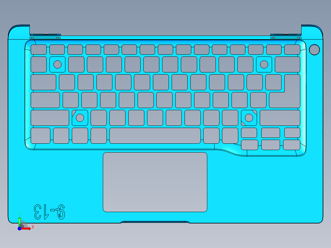 全铣件铣外围高光UG编程程序模型前视图
