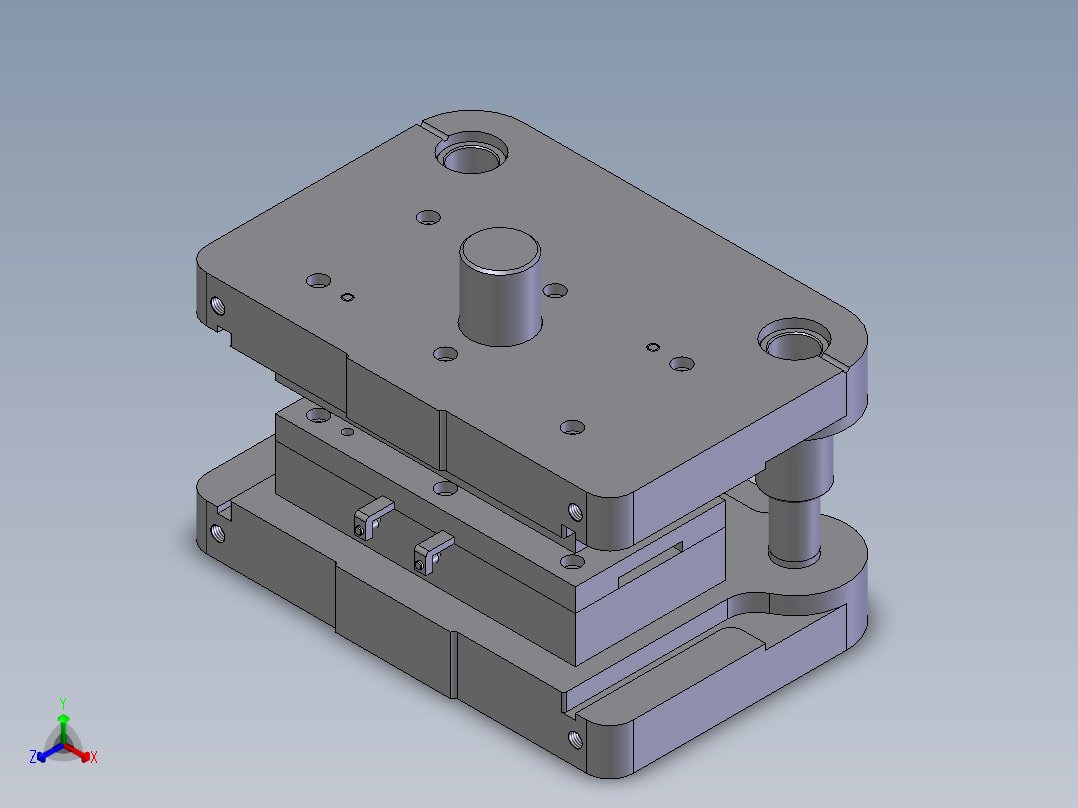冷冲压模具三维图纸复合连续模具SW图纸素材正等轴测图