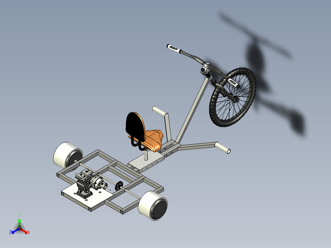 漂移三轮车--igs正等轴测图