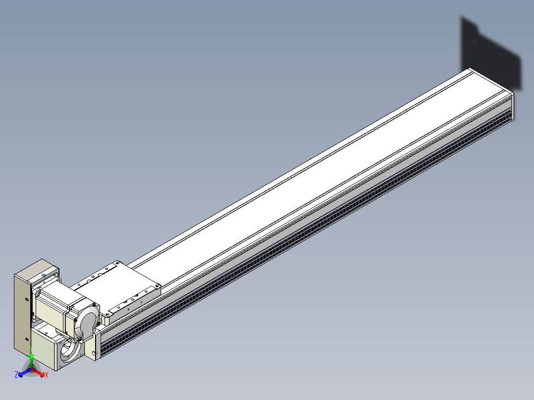 同步带全封闭直线模组TPA-HCB-105D-90-L750-LU-Y-P20-N3主视图