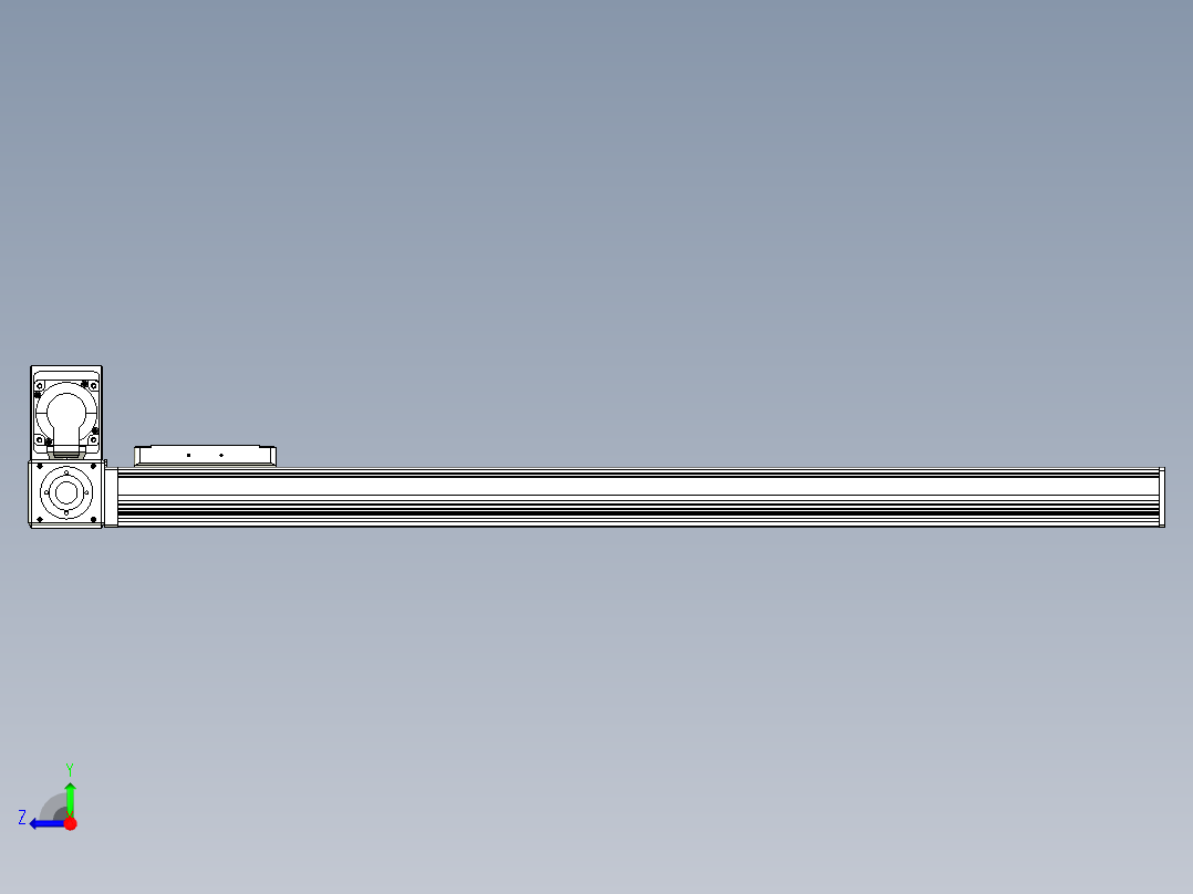 同步带全封闭直线模组TPA-HCB-105D-90-L750-LU-Y-P20-N3右视图