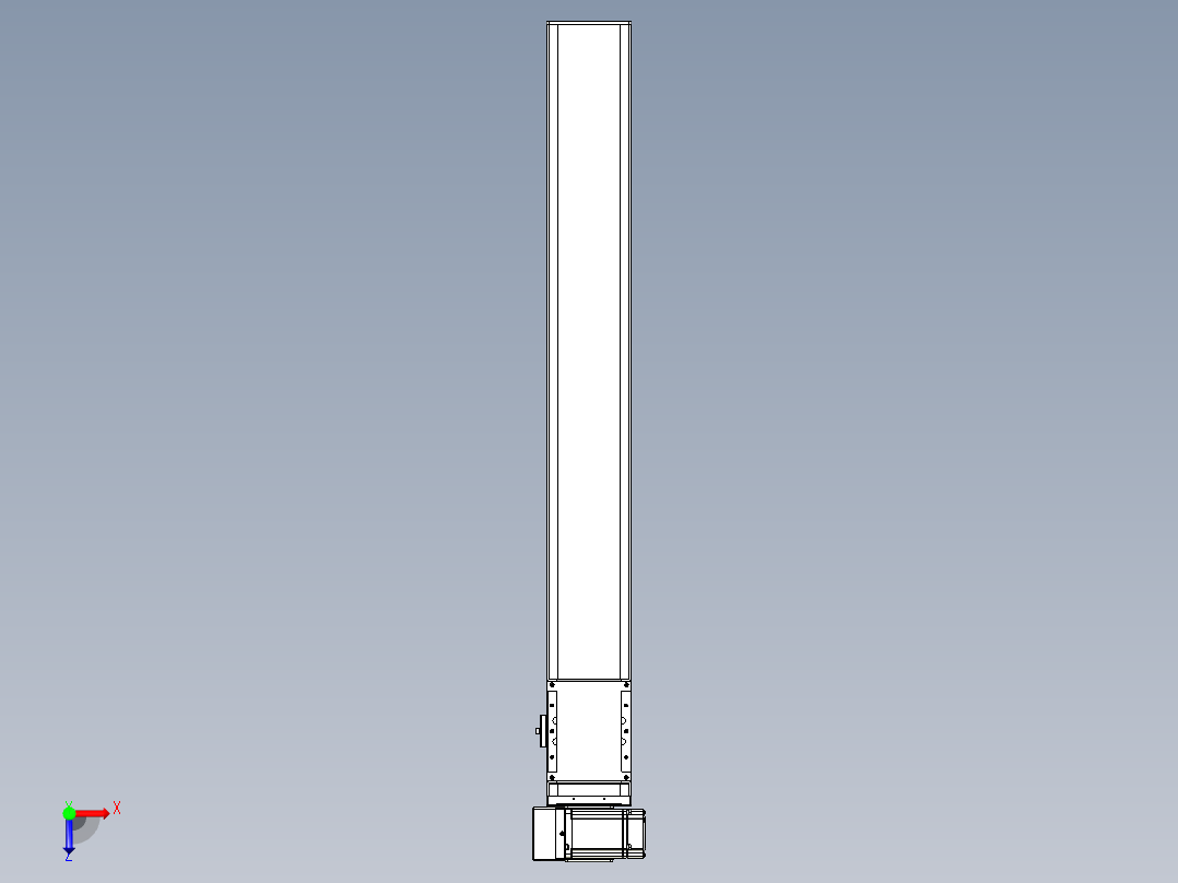 同步带全封闭直线模组TPA-HCB-105D-90-L750-LU-Y-P20-N3俯视图