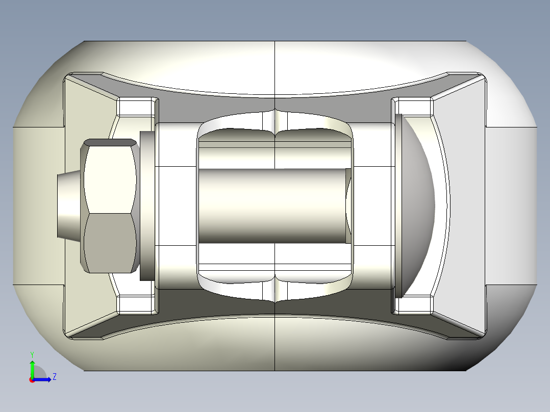 管道接头1 1-2英寸（DN40）左视图
