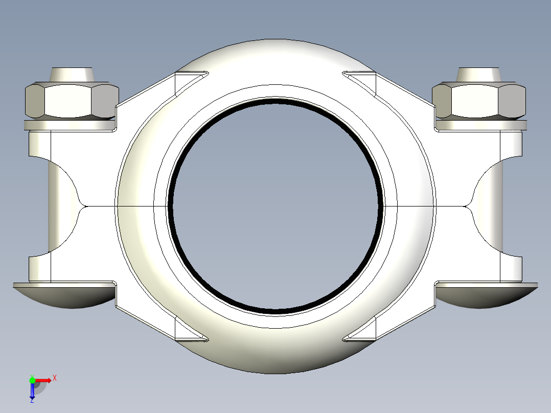 管道接头1 1-2英寸（DN40）俯视图
