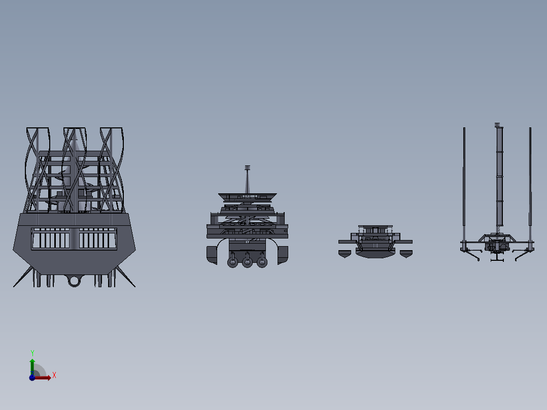 超级游艇舰队布局前视图