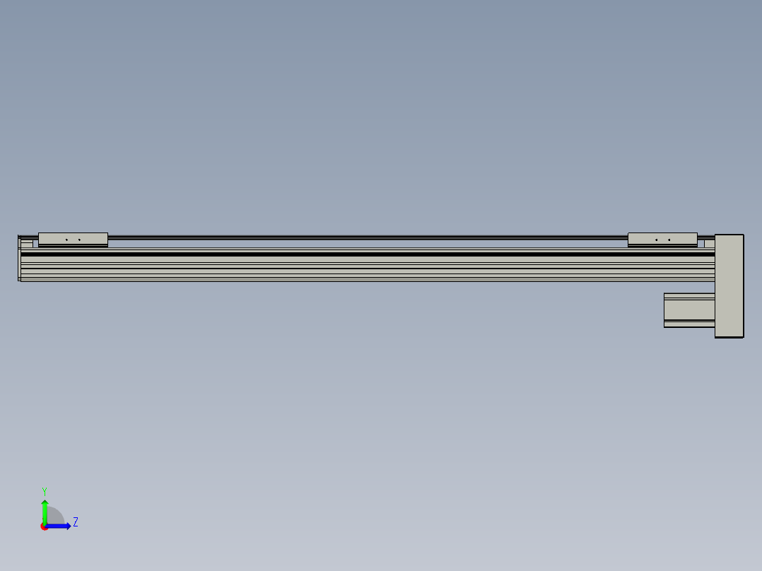 直线模组WG-LHA12-S1000-D设计图纸左视图