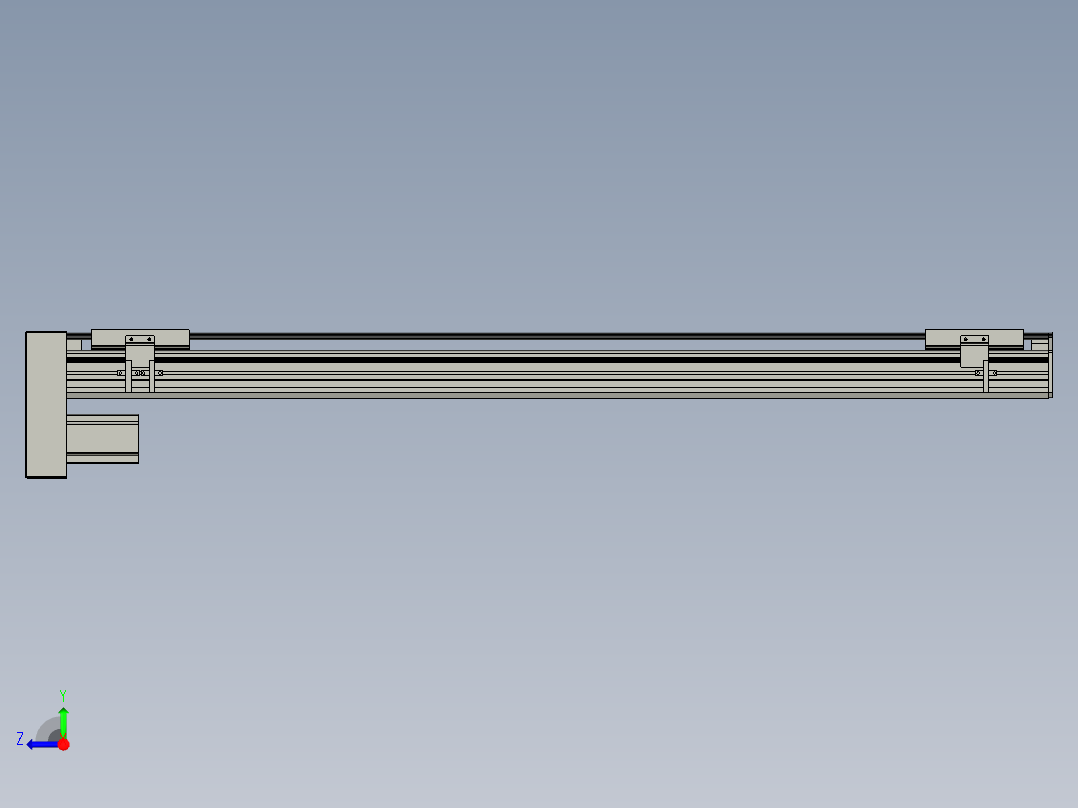 直线模组WG-LHA12-S1000-D设计图纸右视图