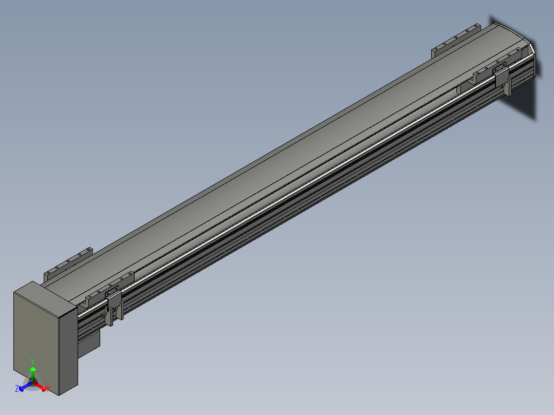 直线模组WG-LHA12-S1000-D设计图纸正等轴测图