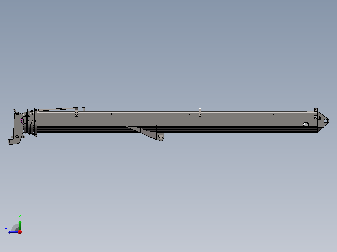 内置双油缸伸缩臂200右视图