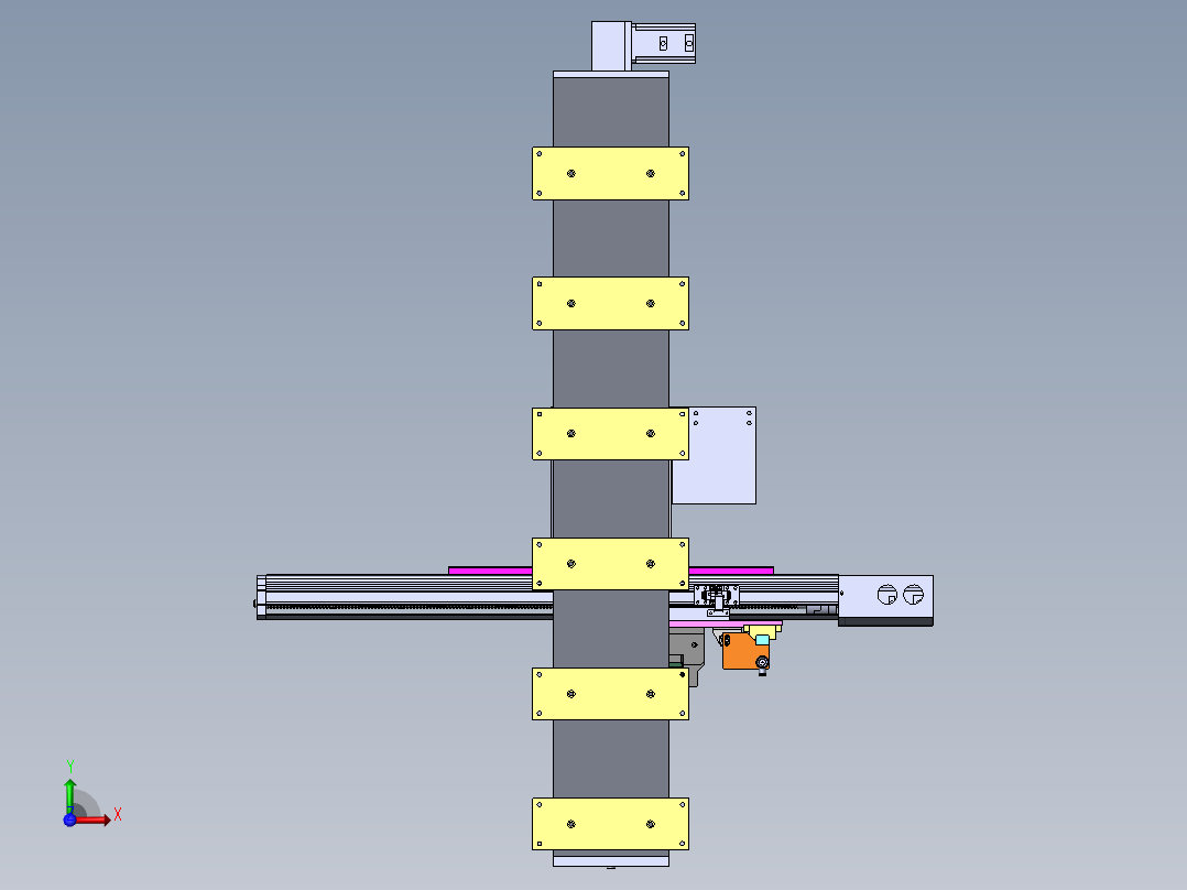 机械装配臂前视图