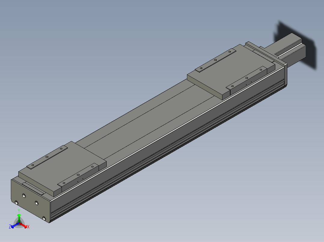 直线模组LHC17-S700-M设计图纸主视图