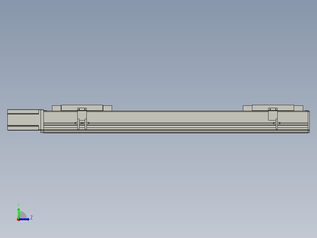 直线模组LHC17-S700-M设计图纸左视图